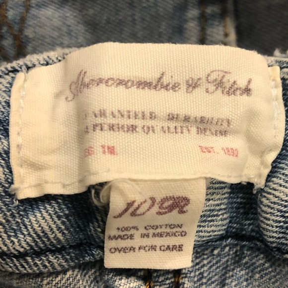 Abercrombie & Fitch Light Wash Wide Leg Cotton Jeans Size 10 - Picture 8 of 8